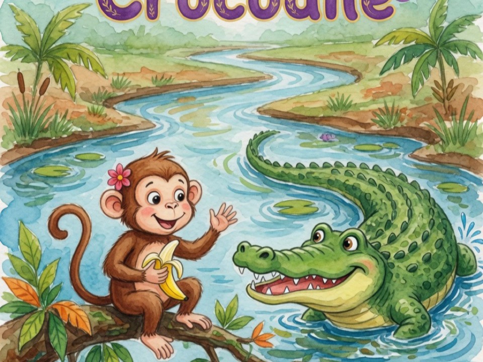 The Monkey and the Crocodile cover